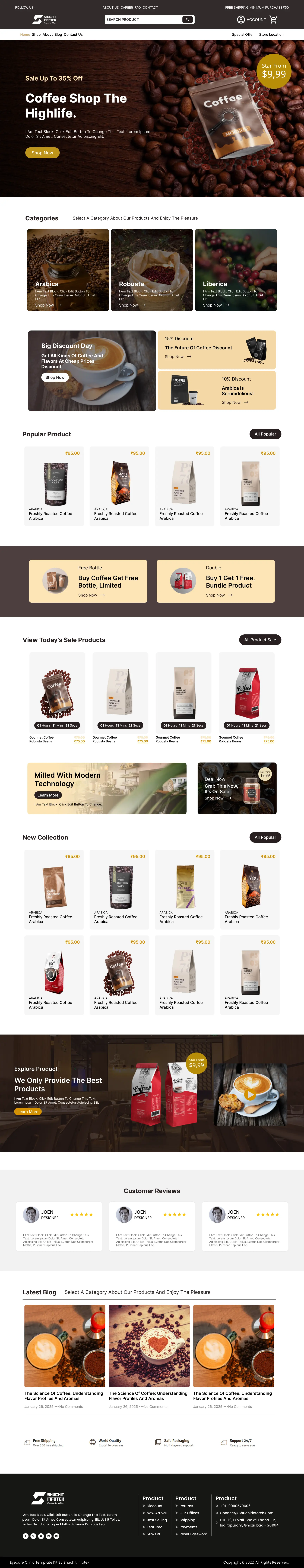 Retail e-commerce website design showcase